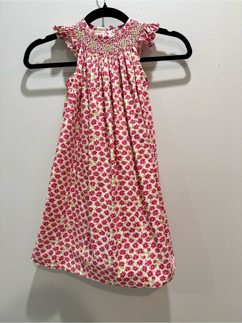 Silly Goose Smocked Floral Dress Girls Pink Cottagecore Heirloom Style 4T
